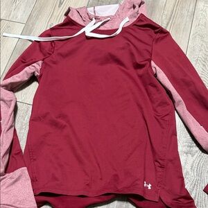Under Armour Burgundy and Pink Hoodie